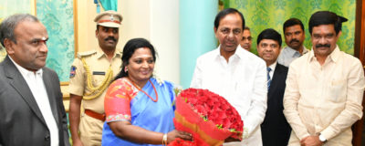 CM KCR New year greetings to Governer @ Rajbhavan