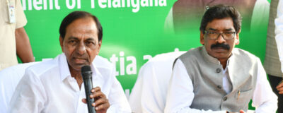 Telangana Chief Minister KCR Press Meet with Jharkhand Chief Minister Hemant Soren in Ranchi