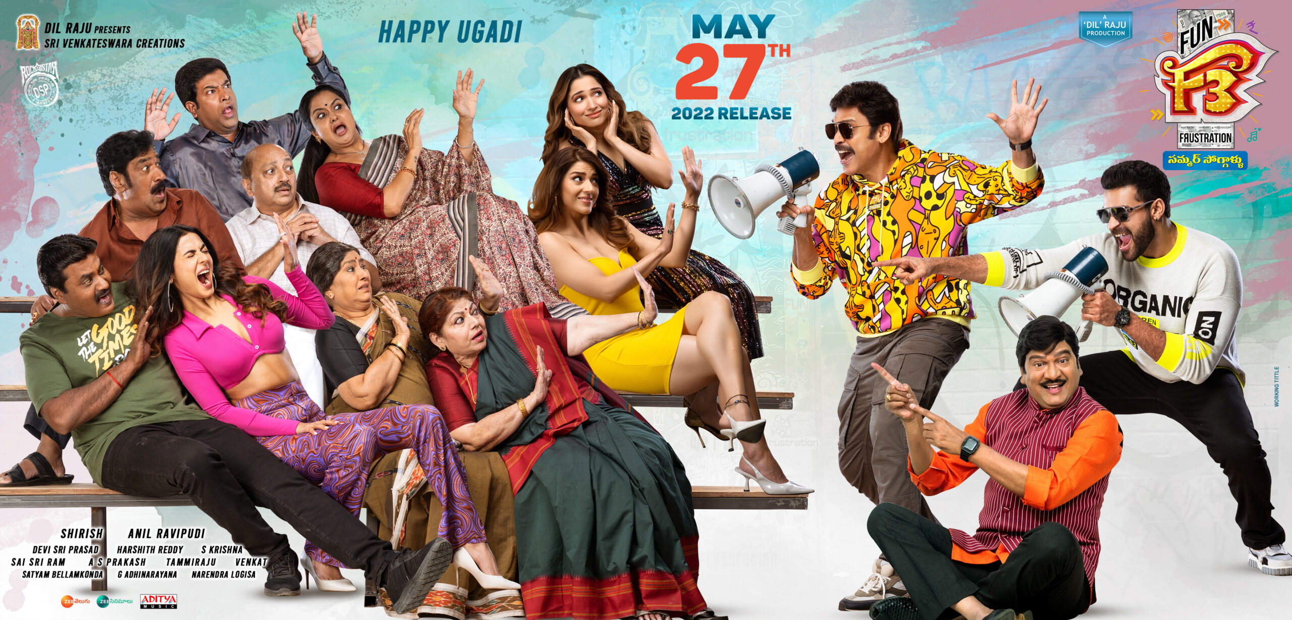 Team F3 Wishes Happy Ugadi With A Family Poster